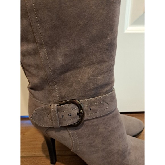 Worthington Women's Knee-High Tall Boots Light Grey Suede Size 9 - Picture 5 of 6